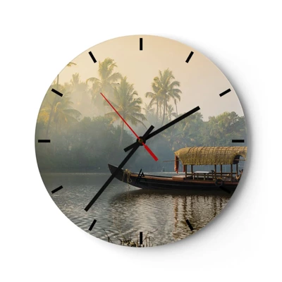 Horloge murale - Pendule murale - Maison sur la rivière - 30x30 cm