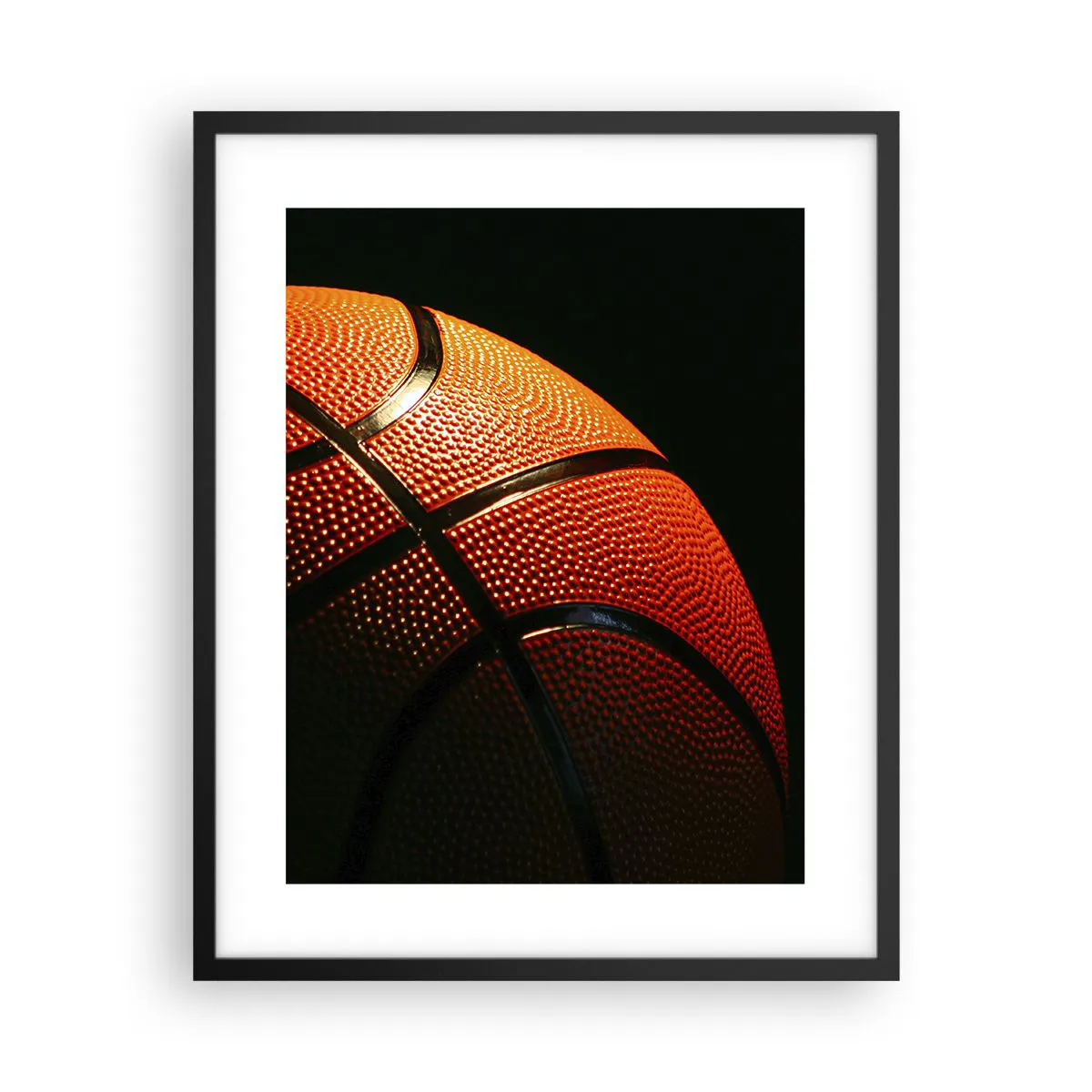 Affiche dans un cadre noir Arttor 40x50 cm - Belle comme une planète - Sport, Basket, Basket, Loisir, Rivalité, Pour le salon, Pour la chambre, Marron, Noir, Vertical, P2BPA40x50-2225