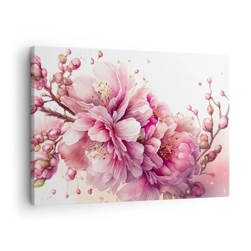 Impression sur toile - Image sur toile - Fleur florissante de cerisier - 70x50 cm