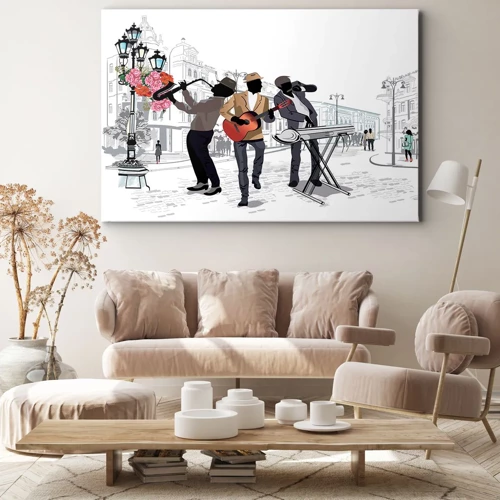 Impression sur toile - Image sur toile - Musique de rue - 70x50 cm
