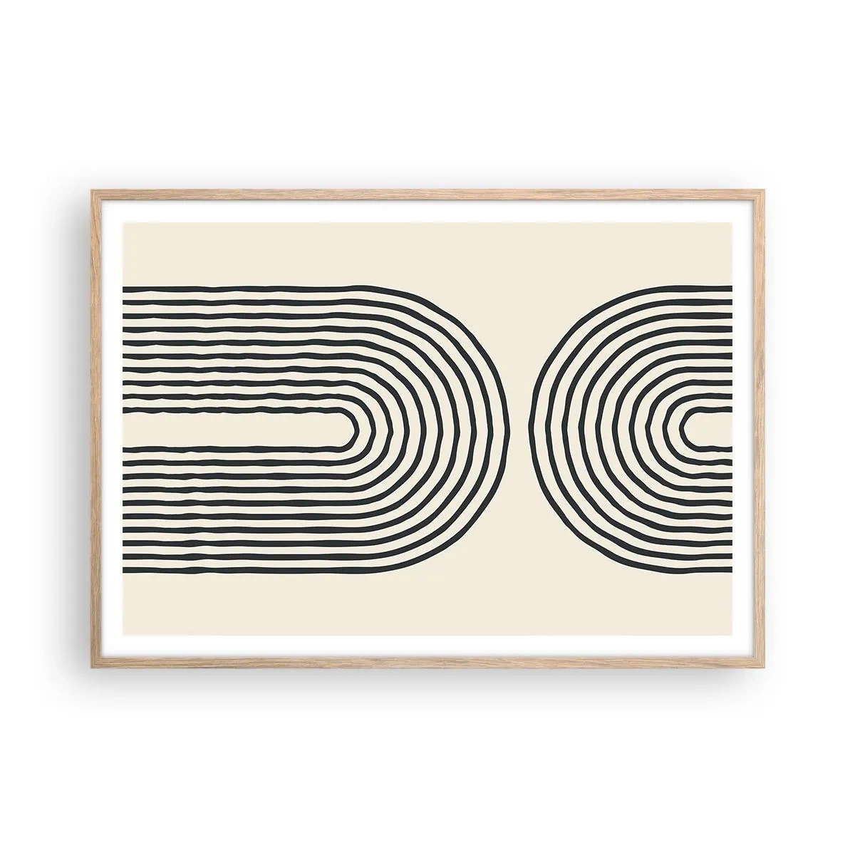 Affiche dans un chêne clair - Poster - Dans un instant... - 100x70 cm