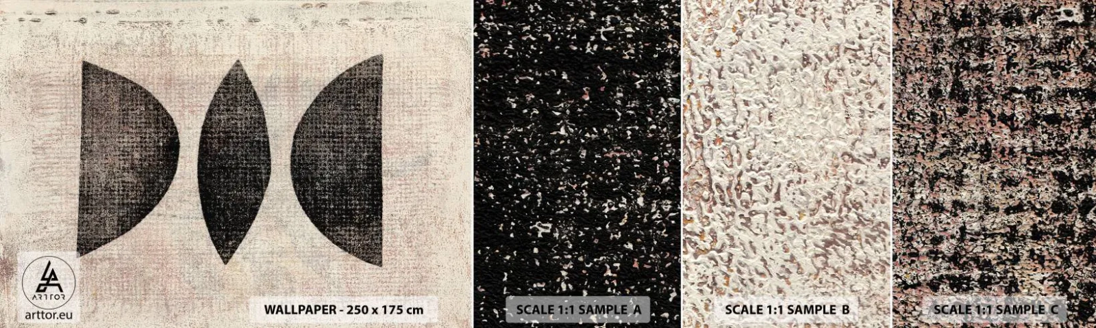 Échantillon De Papier Peint Standard Eco - Abstraction ethnique - Abstraction, Morceau, Art moderne - 100x30 cm