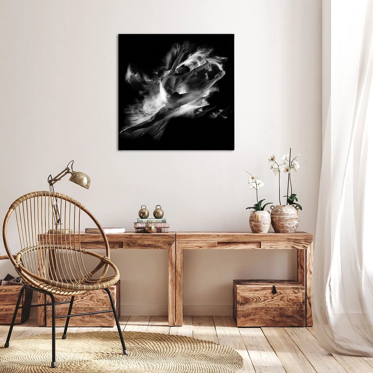 Impression sur toile - Image sur toile - Coincé en l'air - 50x50 cm