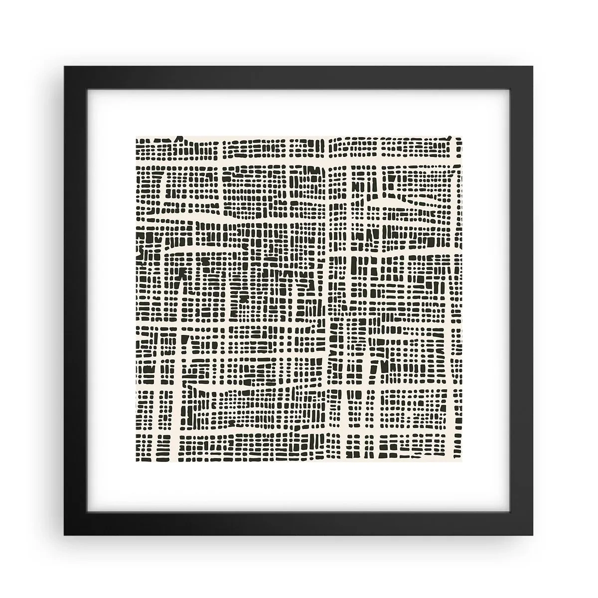 Affiche dans un cadre noir - Poster - Composition tissée - 30x30 cm
