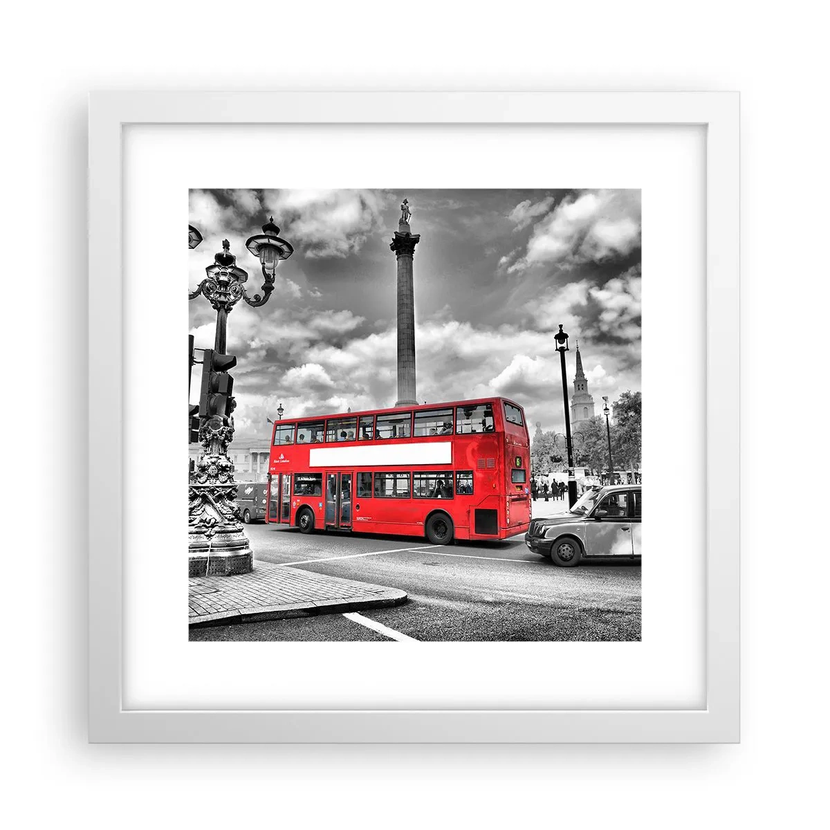 Affiche dans un cadre blanc - Poster - La vraie circulation sanguine de la ville - 30x30 cm