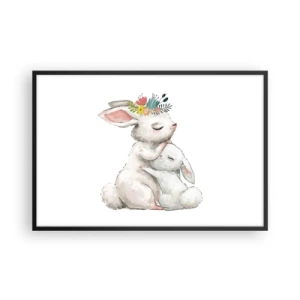 Affiche dans un cadre noir - Poster - Maman irremplaçable - 91x61 cm