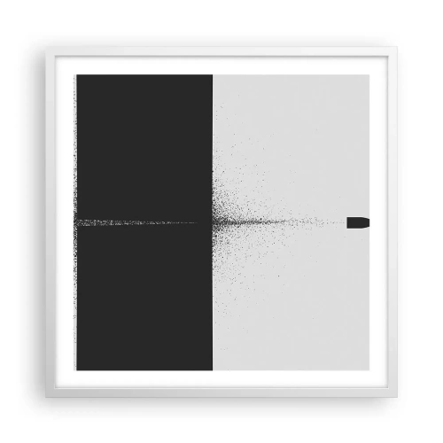 Affiche dans un cadre blanc - Poster - Droit au but - 60x60 cm