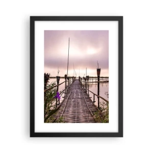 Affiche dans un cadre noir - Poster - Le silence et le calme d'Asie - 30x40 cm