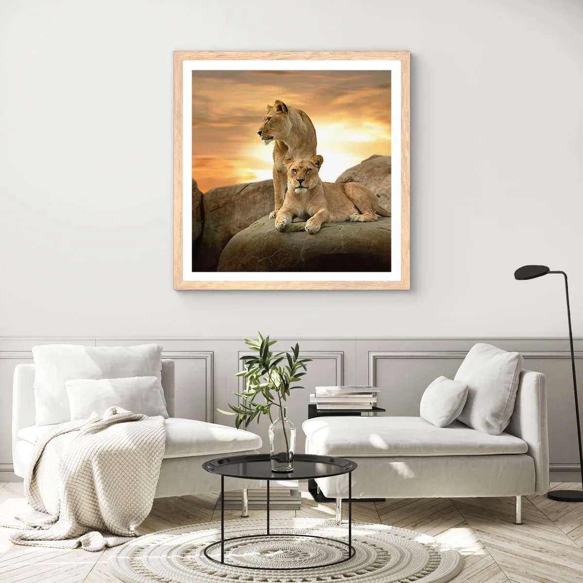 Affiche dans un chêne clair - Poster - Majesté royale - 30x30 cm