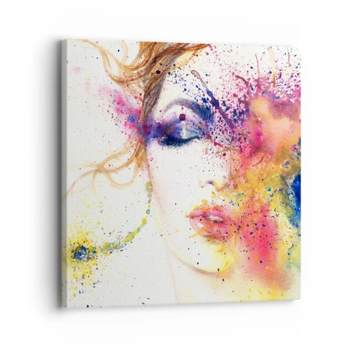 Impression sur toile - Image sur toile - Vertiges arc-en-ciel - 30x30 cm