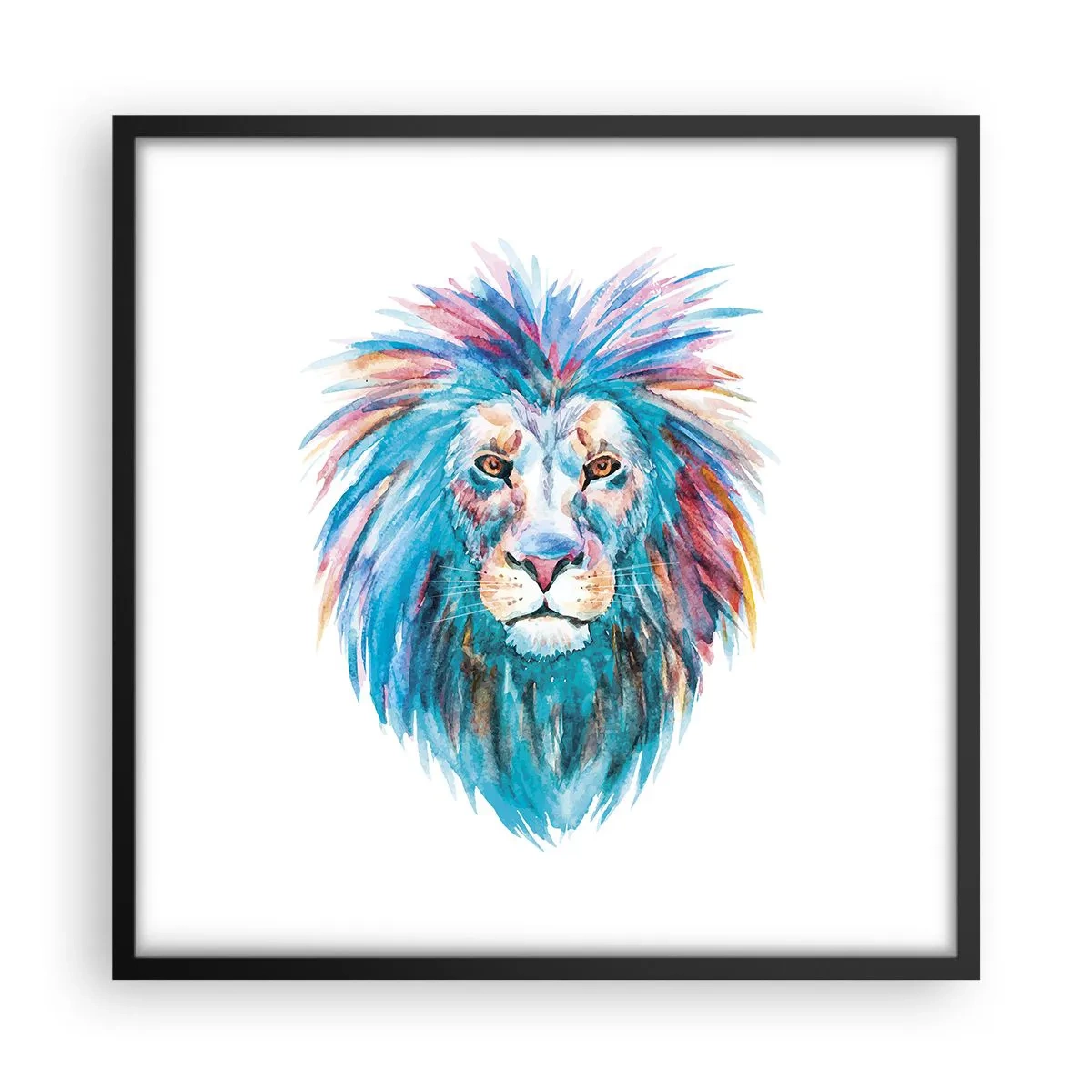 Affiche dans un cadre noir - Poster - Aura électrique - 50x50 cm