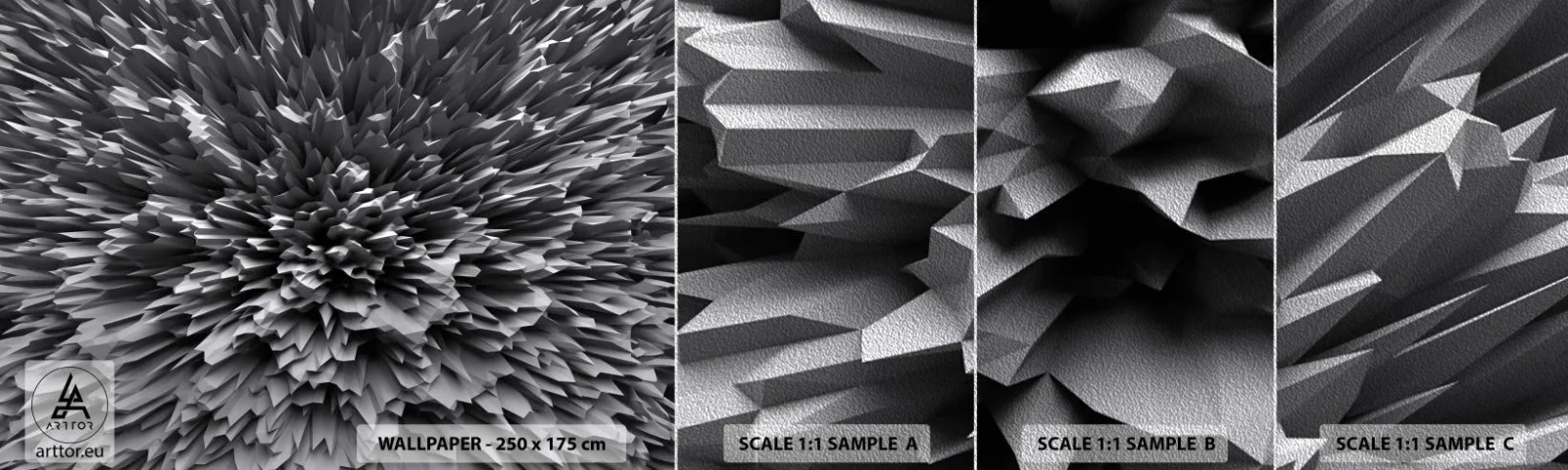 Échantillon de Papier Peint Premium Sand - Ça ne peut pas être plus dur que ça - 3D, Moderne, Tridimensionnel - 100x30 cm
