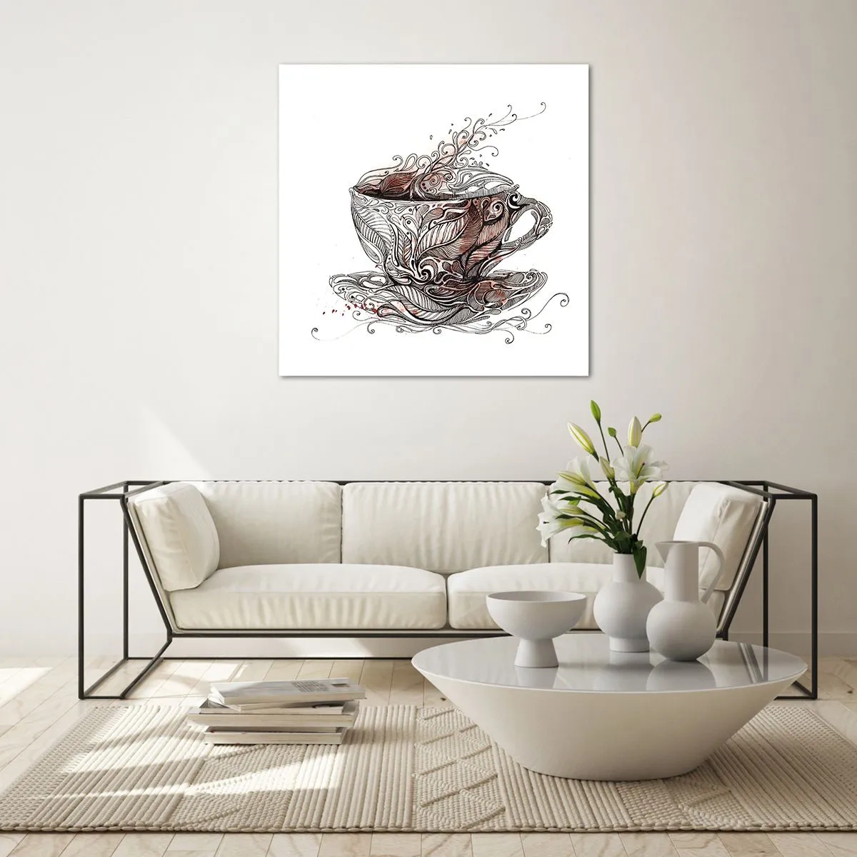 Impression sur verre - Image sur verre - Du thé, bon pour tout - 70x70 cm