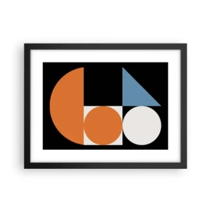 Affiche dans un cadre noir - Poster - Rangement de figures - 40x30 cm