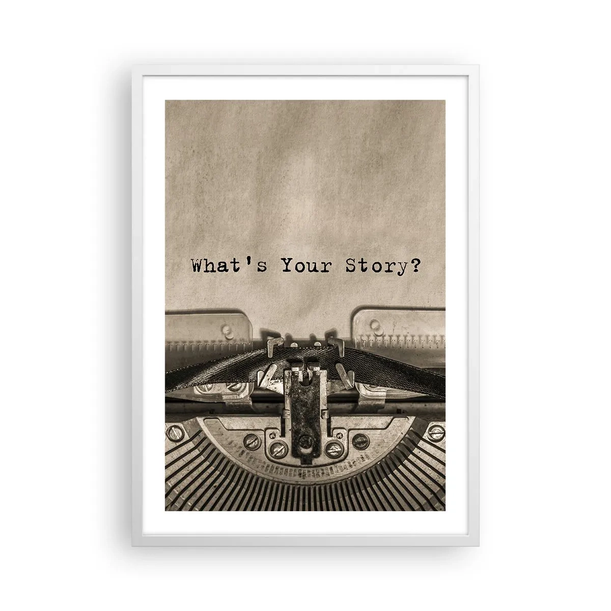 Affiche dans un cadre blanc - Poster - Réponds-moi - 50x70 cm