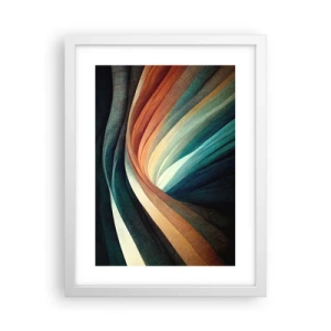 Affiche dans un cadre blanc - Poster - Tissé à partir de couleurs - 30x40 cm