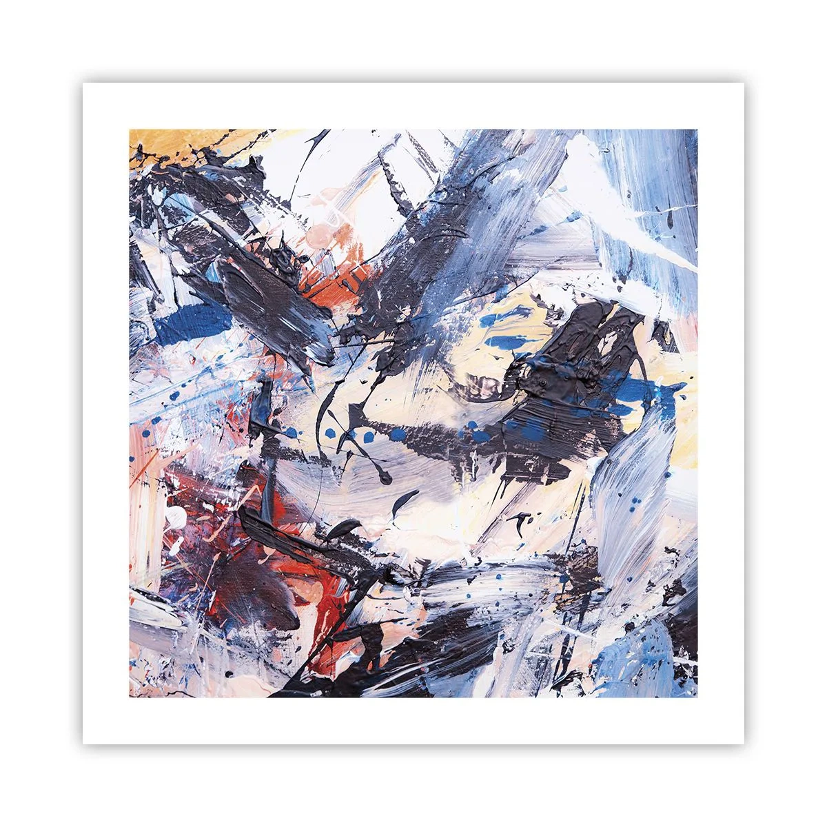Affiche - Poster - La danse folle de l'abstrait - 50x50 cm
