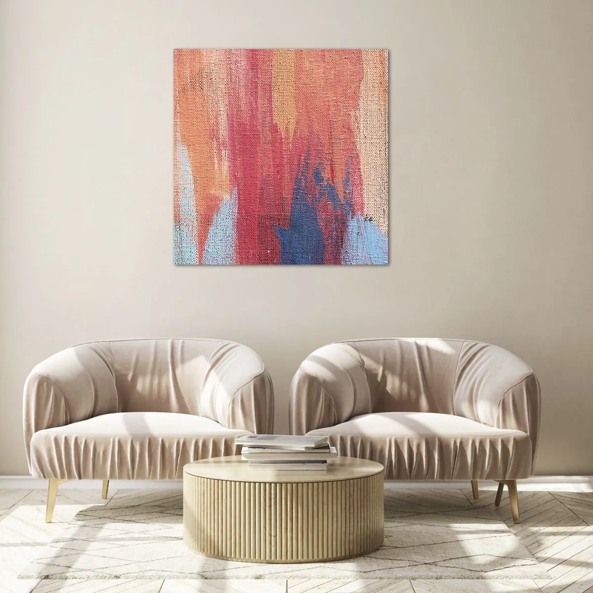 Impression sur verre - Image sur verre - Ecoulement de l'arc-en ciel - 50x50 cm