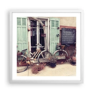 Affiche dans un cadre blanc - Poster - Que la province vive - 50x50 cm