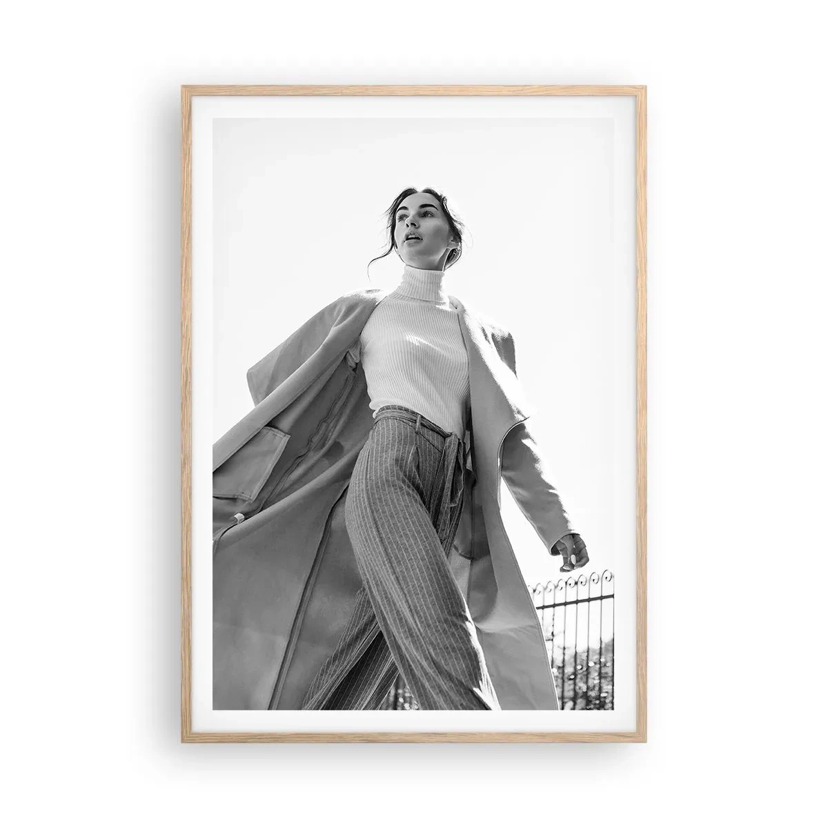 Affiche dans un chêne clair - Poster - Tu viens avec moi? - 70x100 cm