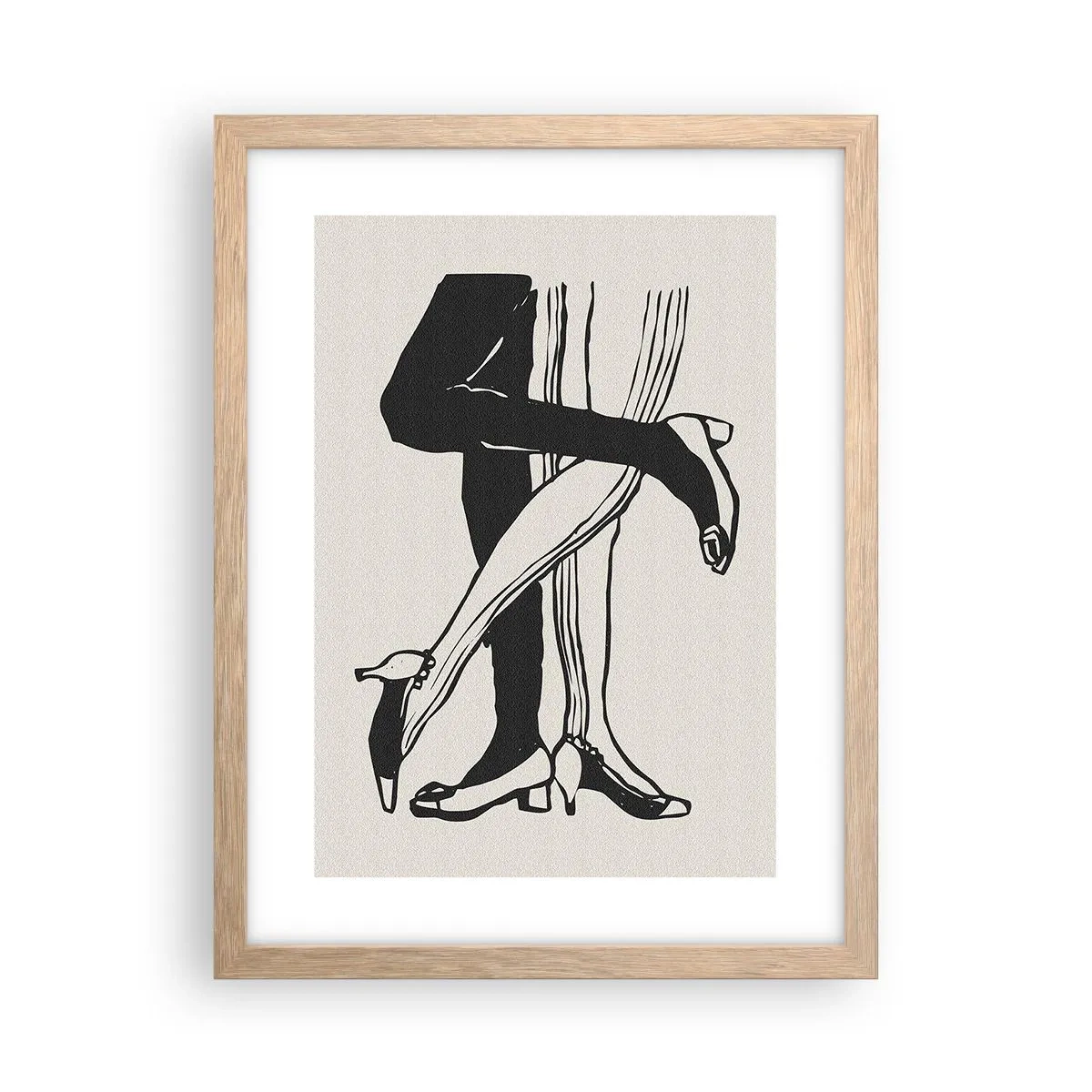 Affiche dans un chêne clair - Poster - Attribut féminin - 30x40 cm