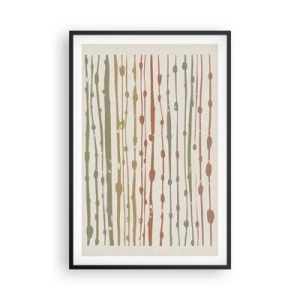 Affiche dans un cadre noir - Poster - Notation musicale des couleurs - 61x91 cm