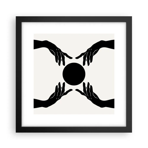 Affiche dans un cadre noir - Poster - Signe secret - 30x30 cm