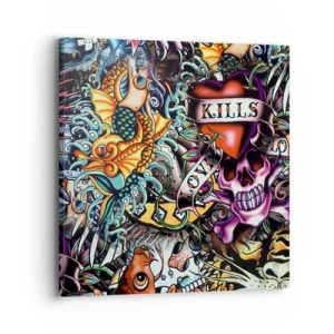 Impression sur toile - Image sur toile - Le rêve du tatoueur - 30x30 cm