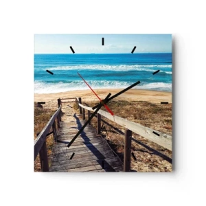 Horloge murale - Pendule murale - Cours! - 40x40 cm