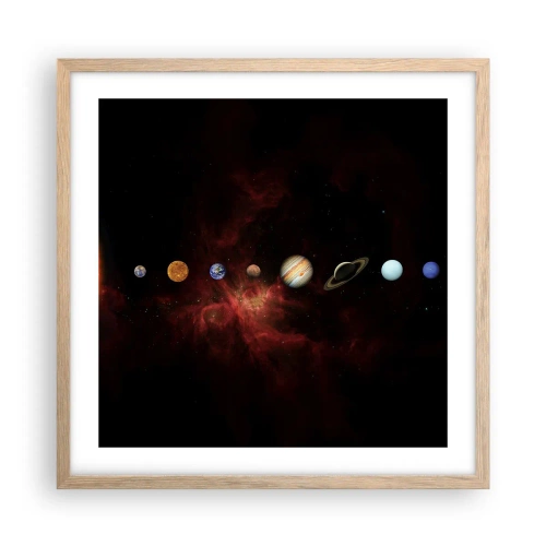 Affiche dans un chêne clair - Poster - Notre quartier - 50x50 cm