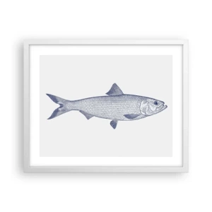 Affiche dans un cadre blanc - Poster - Salutations des mers du nord - 50x40 cm