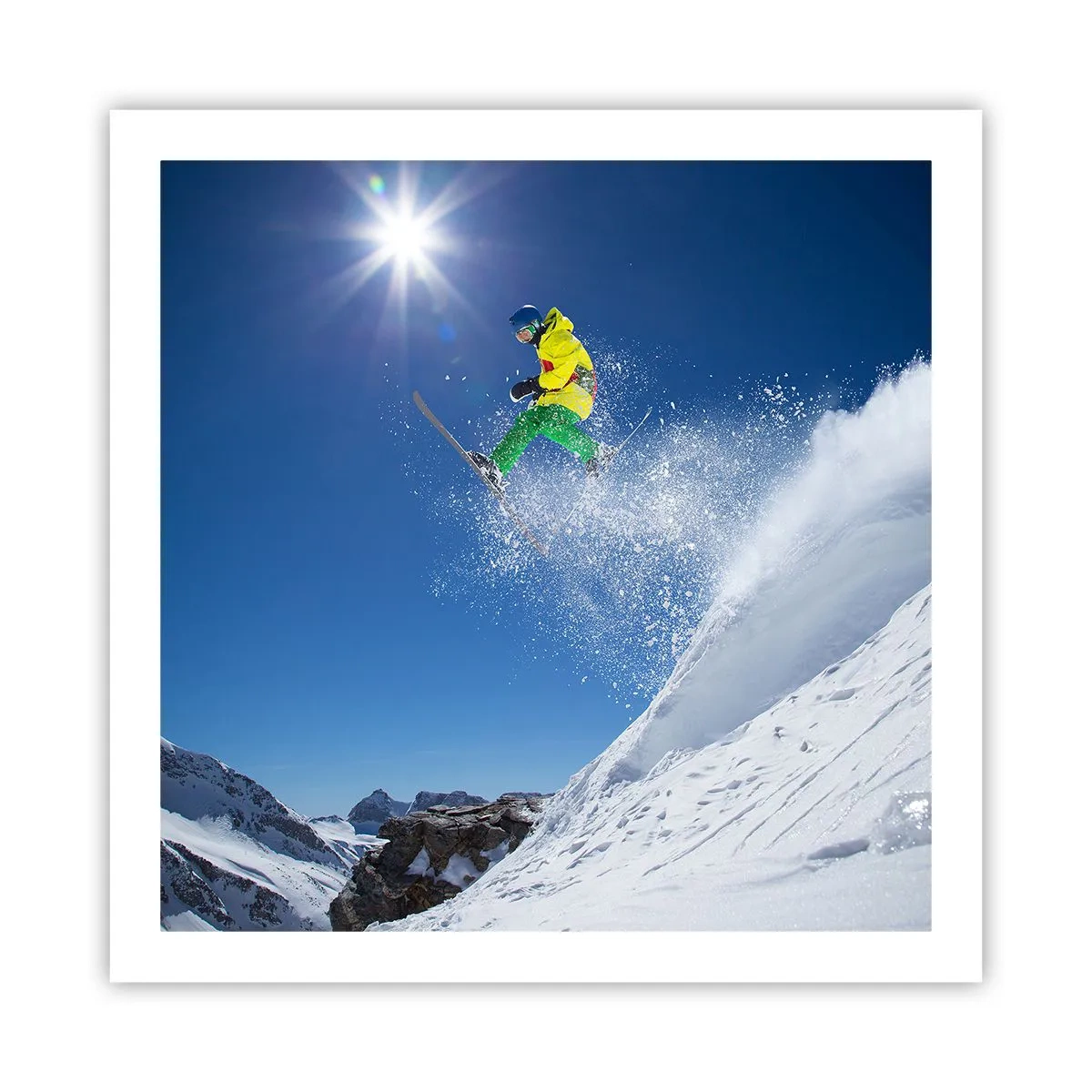 Affiche - Poster - Danse avec les montagnes - 60x60 cm