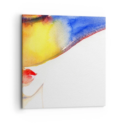 Impression sur toile - Image sur toile - Portrait d'une dame - 70x70 cm