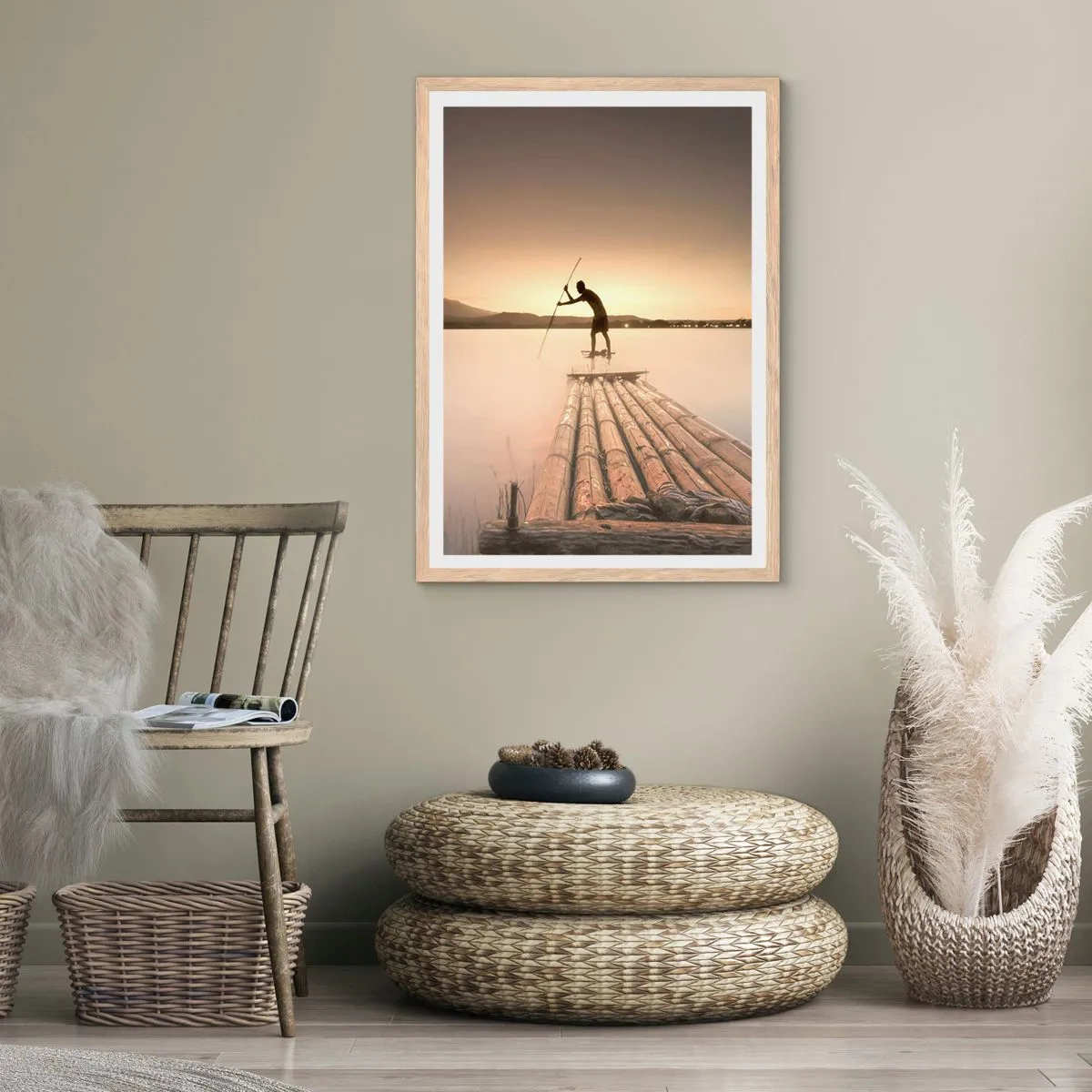 Affiche dans un chêne clair - Poster - Avant la fin du jour - 61x91 cm