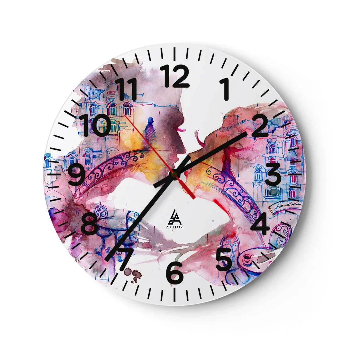 Horloge murale - Pendule murale - Le pont secret des soupirs - 40x40 cm