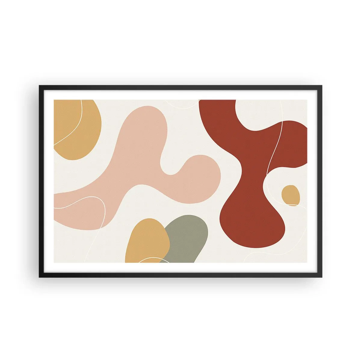 Affiche dans un cadre noir - Poster - Entrelac - 91x61 cm