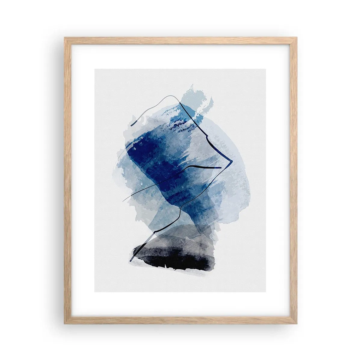 Affiche dans un chêne clair - Poster - Montagne de glace - 40x50 cm