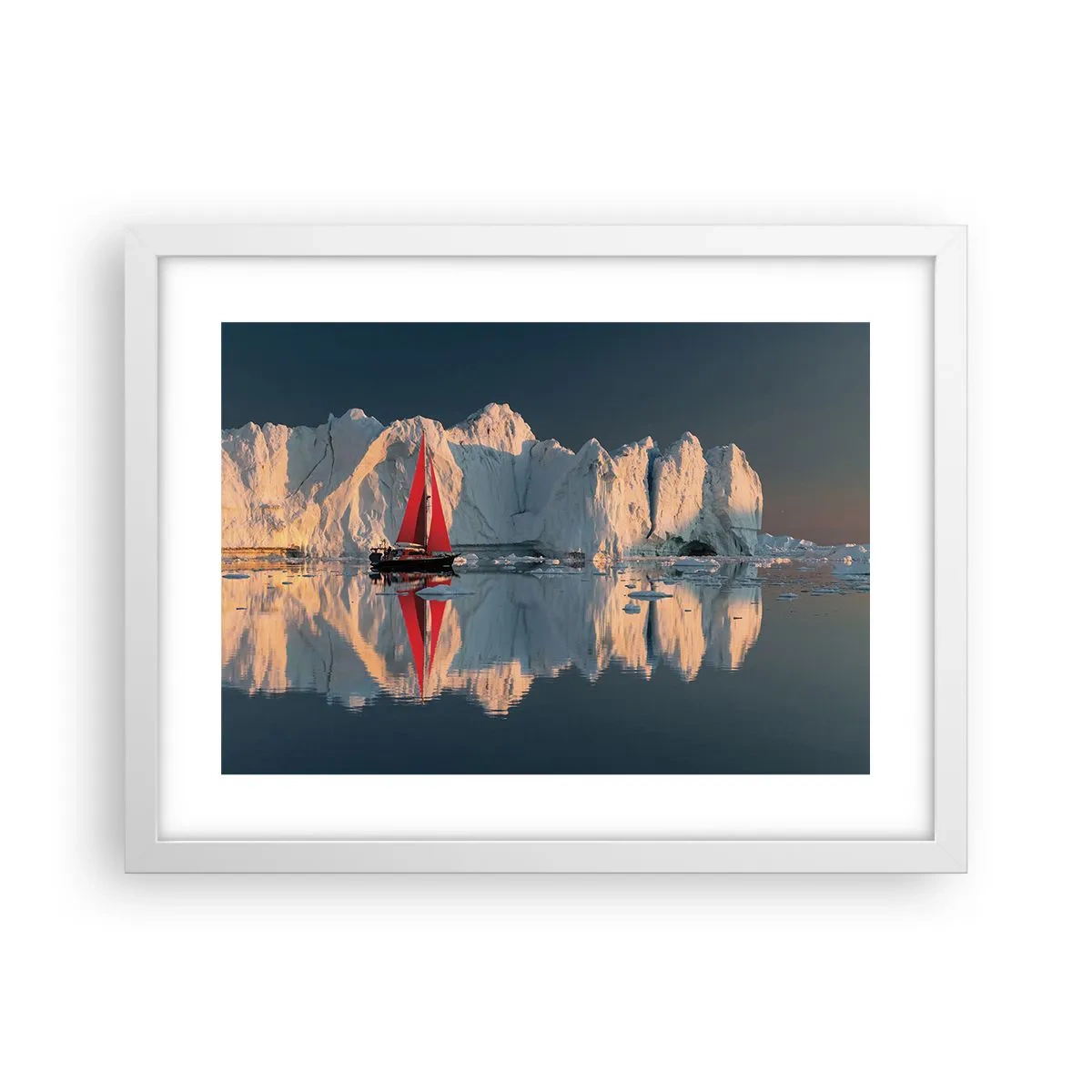 Affiche dans un cadre blanc - Poster - Aux limites du monde - 40x30 cm