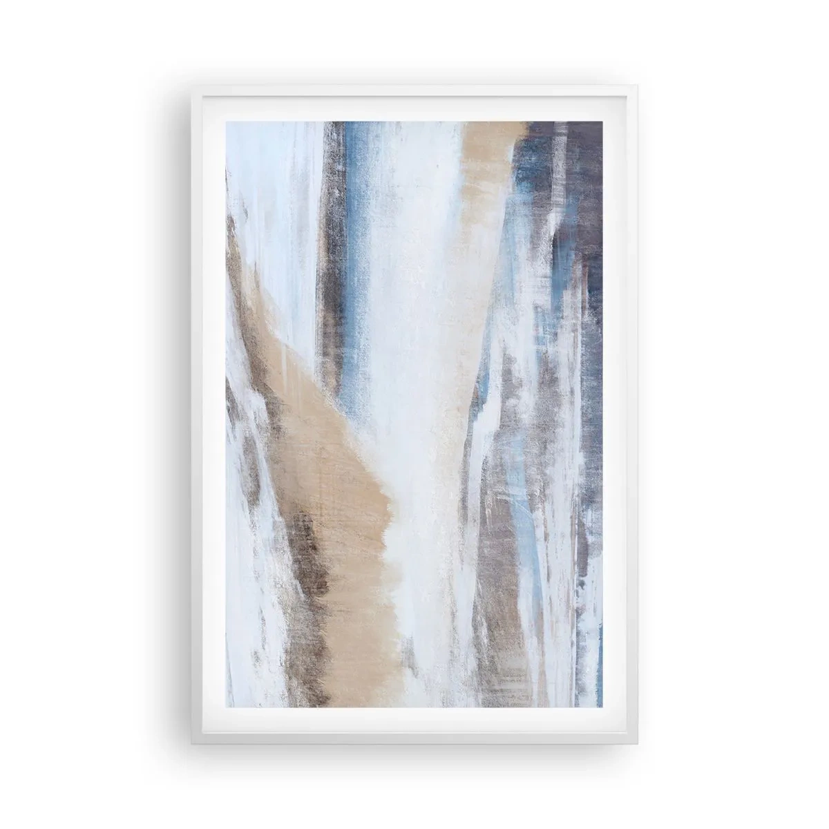 Affiche dans un cadre blanc - Poster - Composition hivernale - 61x91 cm