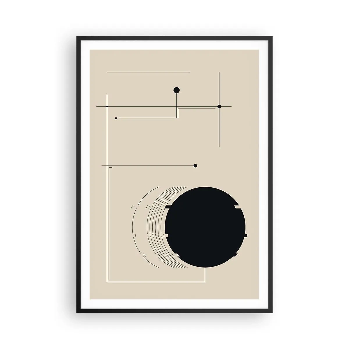 Affiche dans un cadre noir - Poster - Une composition flexible et dynamique - 70x100 cm