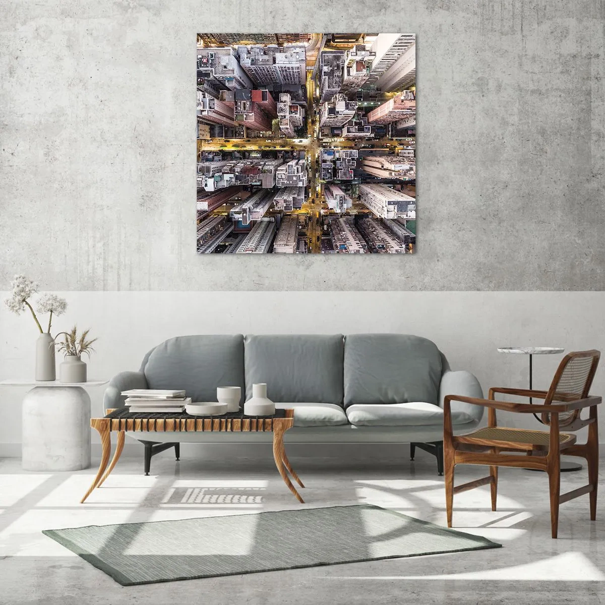 Impression sur verre - Image sur verre - Salutations de Hong-Kong - 60x60 cm