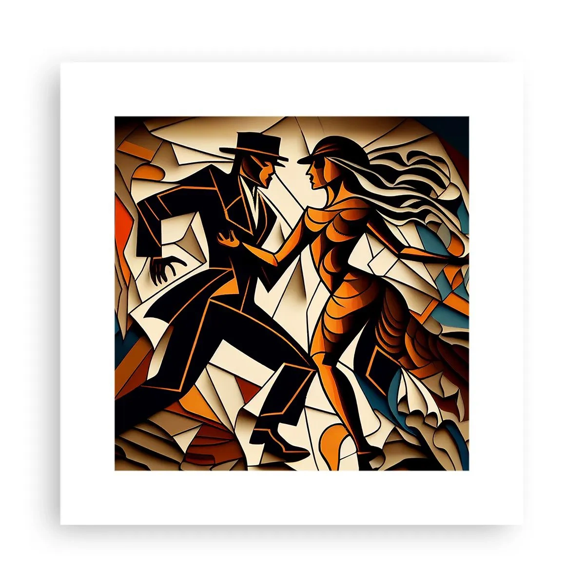 Affiche - Poster - Danse de passion et de volupté - 30x30 cm