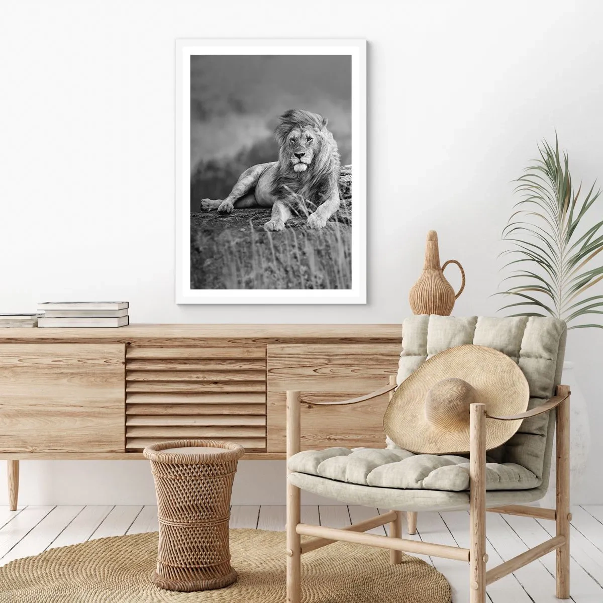 Affiche dans un cadre blanc - Poster - Sieste royale - 40x50 cm