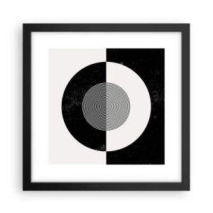 Affiche dans un cadre noir - Poster - Harmonie de noir et blanc - 30x30 cm