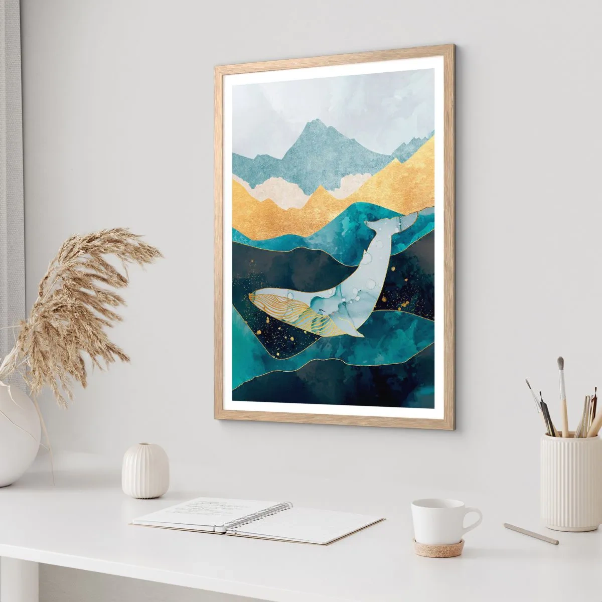 Affiche dans un chêne clair - Poster - La beauté fraîche du nord - 61x91 cm