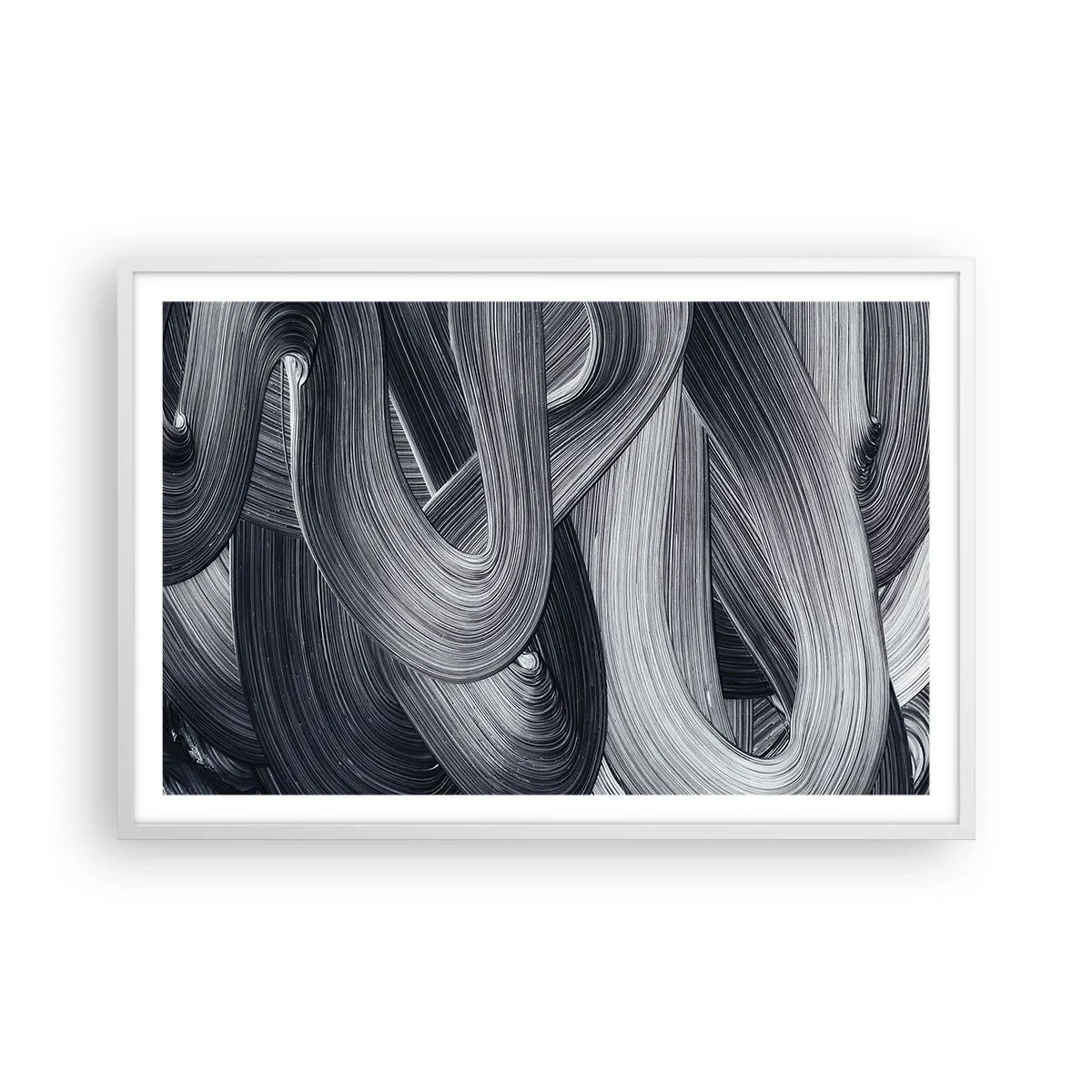 Affiche dans un cadre blanc - Poster - La fluidité de la réalité - 91x61 cm