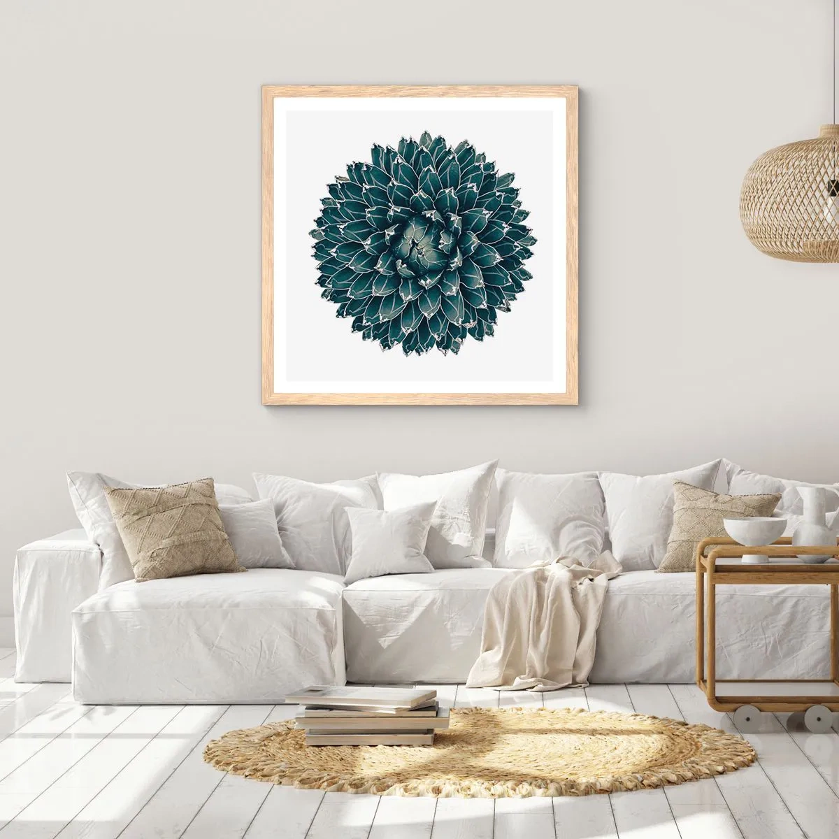 Affiche dans un chêne clair - Poster - Étoile du désert - 40x40 cm