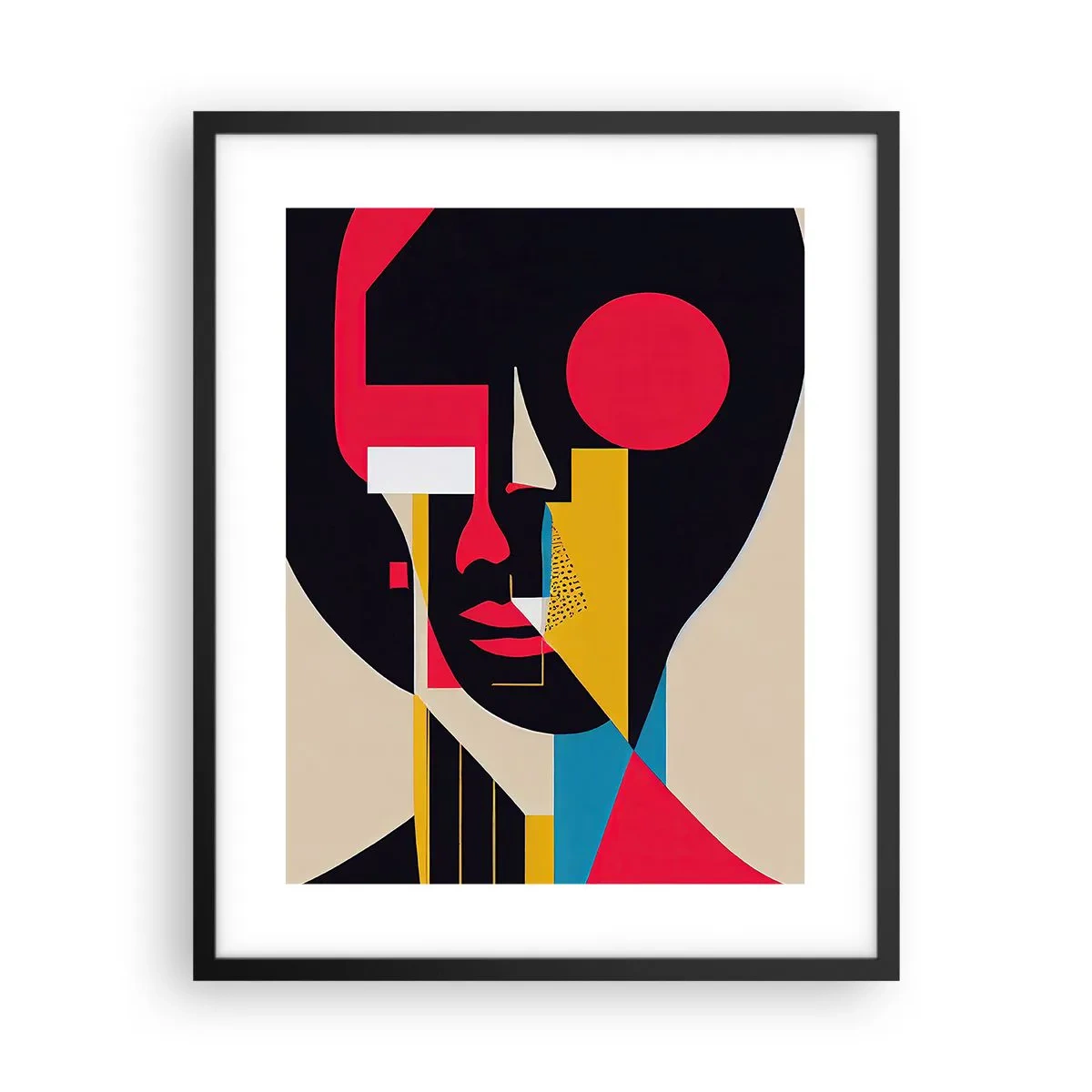 Affiche dans un cadre noir - Poster - Son monde intérieur - 40x50 cm