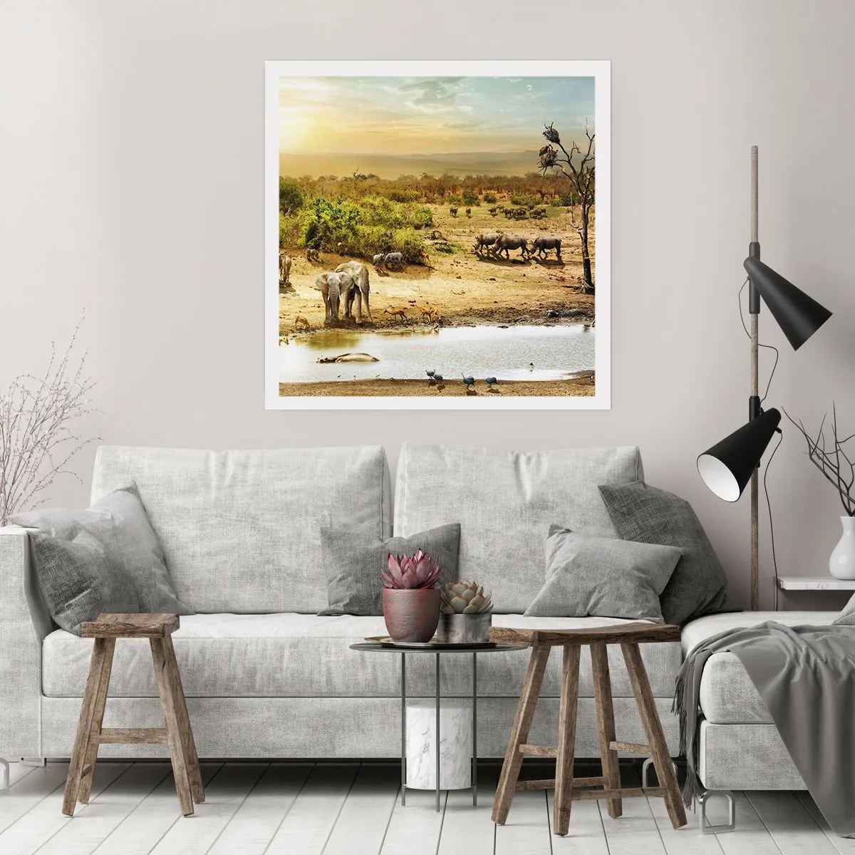 Affiche - Poster - "Et d'Eden coulait une rivière..." - 60x60 cm