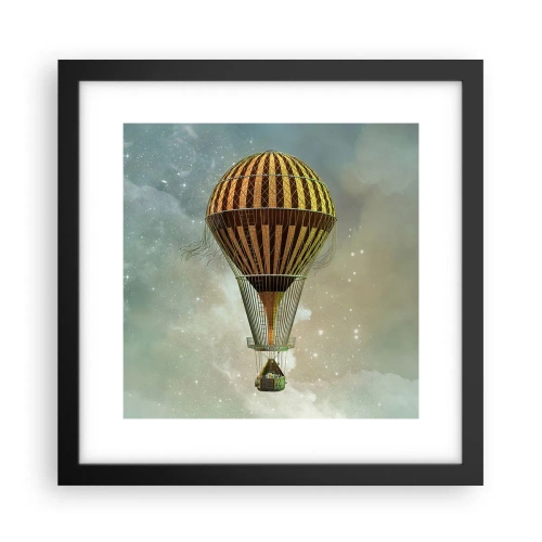 Affiche dans un cadre noir - Poster - Vols pionniers - 30x30 cm